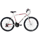 Bicicleta Aro 26 com 21 Marcha Branco e Vermelho