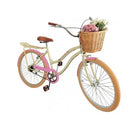 Bicicleta Aro 26 Retrô Vintage s marcha Vime Bagageiro Bege