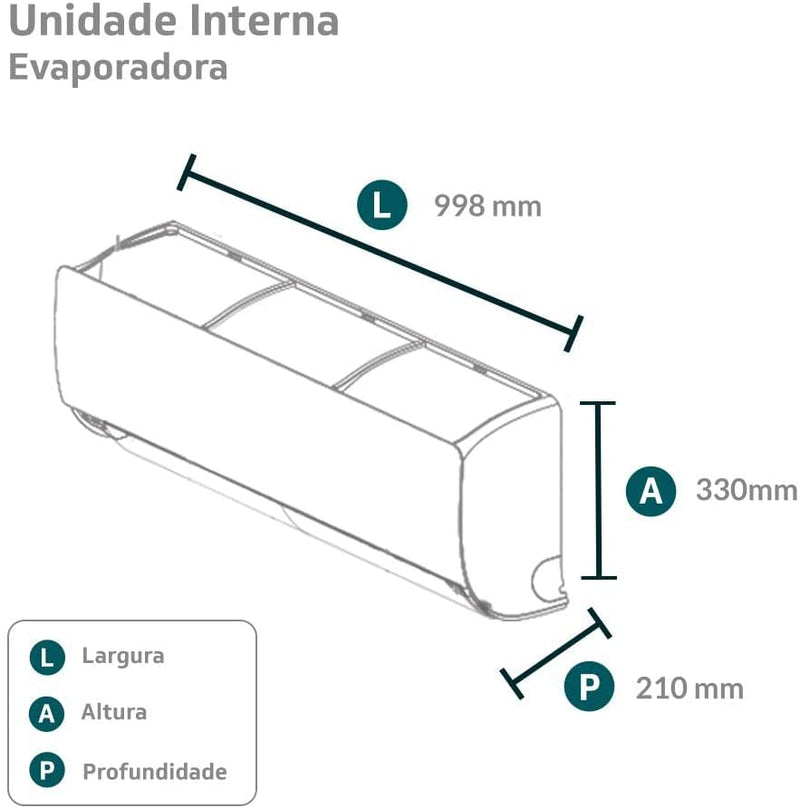 Ar-Condicionado Split HW Inverter LG Dual Voice 18.000 BTUs Só Frio 220V