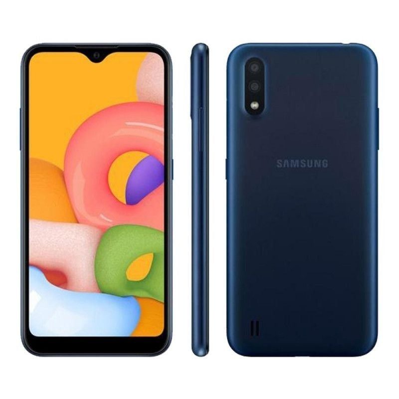 Smartphone Samsung Galaxy A01 32GB 4G Wi-Fi Tela 5.7'' Dual Chip 2GB RAM Câmera Dupla + Selfie 5MP - Azul