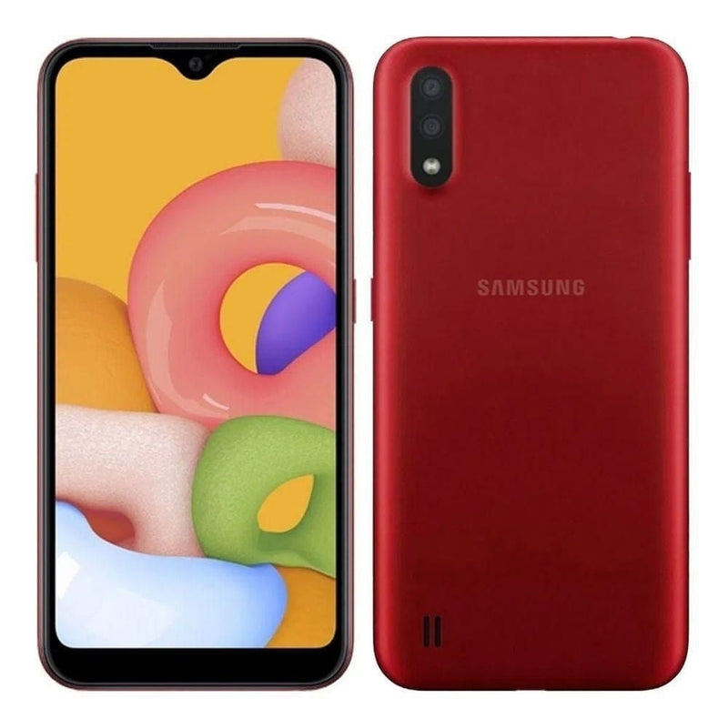Smartphone Samsung Galaxy A01 32GB 4G Wi-Fi Tela 5.7'' Dual Chip 2GB RAM Câmera Dupla + Selfie 5MP - Vermelho